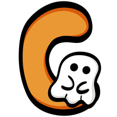 Uppercase Letter ABC Halloween illustration 