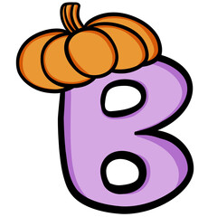 Uppercase Letter ABC Halloween illustration 