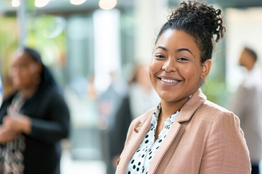 Professional Photography of an employee leading a diversity and inclusion initiative, proud to promote a welcoming and inclu, Generative AI