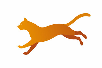 A jumping Cat vector illustration