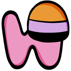 Uppercase Letter ABC Halloween illustration 