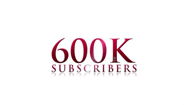 Modern 600k Subscribe Logo, 600k Subscribers Video, Subscribers Animation Video, 600k Subscribers Text Animation, Congratulation 600k Subscribers Text Animation Effects