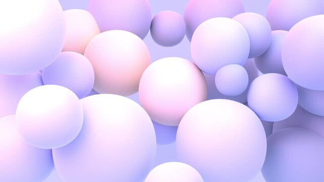 Looped 3d pastel balls animation.