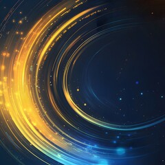 Obraz premium yellow and blue Abstract technology background circles digital hi-tech technology design background. concept innovation. vector illustration