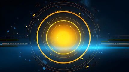 yellow and blue Abstract technology background circles digital hi-tech technology design background. concept innovation. vector illustration