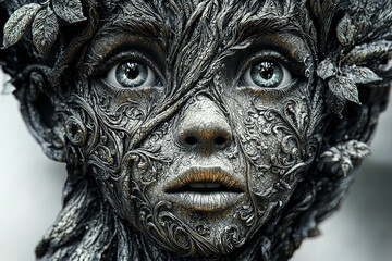 Surprised shocked scared tree cartoon characters boy kid child teen young man person with funny haircut portrait in 3d style design on light background. Human people feelings expression concept