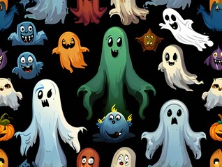 halloween seamless pattern