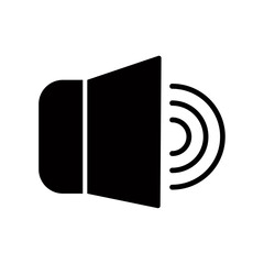 speaker black  icon on white