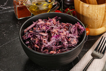 Coleslaw salad with cabbage and carrot