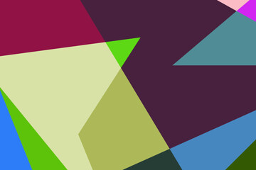 Colorful flat abstract geometric psychedelic pop art poster background