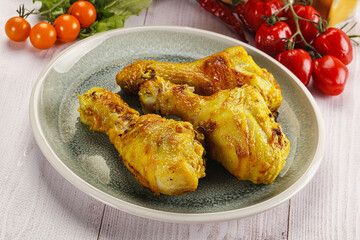 Roasted Chicken leg drumsticks with curry sauce