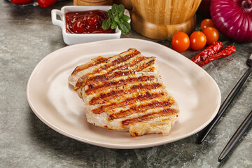 Tasty grilled pork meat steak