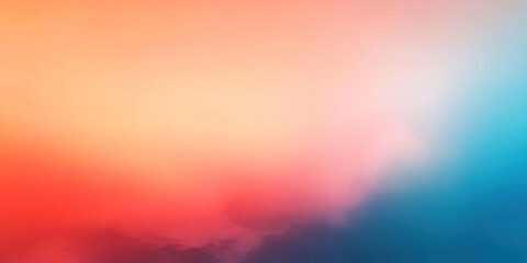 Fototapeta premium Orange, blue and red and purple gradient abstract background, defocused style, blurred grainy texture, high resolution minimalist photography, sharp focus and depth of field effect