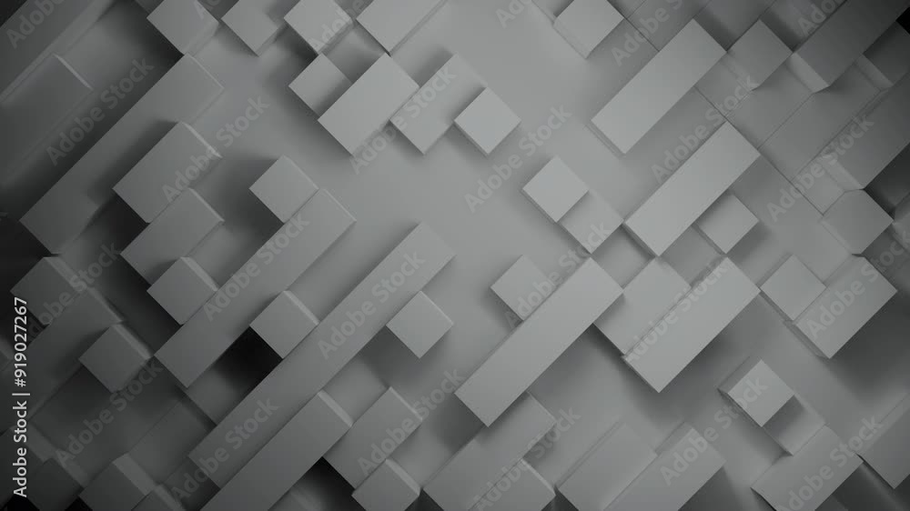 Poster this abstract gray background features striking 3d cubes that enhance visual appeal. design