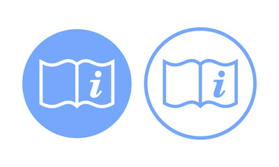 Book icon. Open book symbol. Read instruction vector icon. User manual sign. Isolated on white background.
