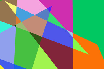 Colorful flat abstract geometric psychedelic pop art poster background