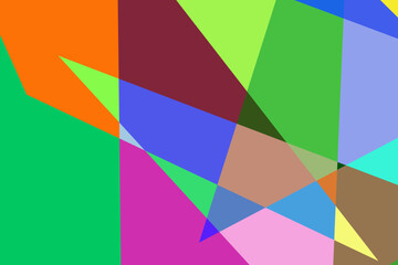 Colorful flat abstract geometric psychedelic pop art poster background