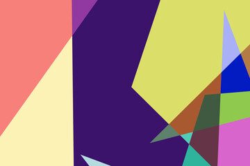 Colorful flat abstract geometric psychedelic pop art poster background