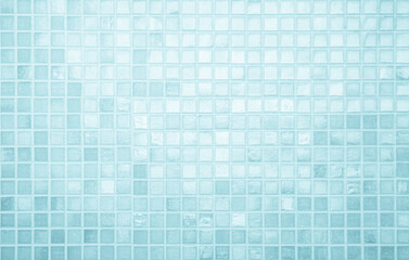 Abstract blue background with some smooth lines in it and some reflections of tile wall.