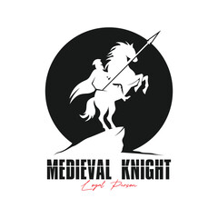 medieval knight logo icon design. This logo represents solidarity, leadership and loyalty