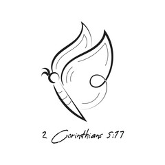 Christian Faith, Bible Verse for print or use as tattoo design, poster, card, flyer or T Shirt