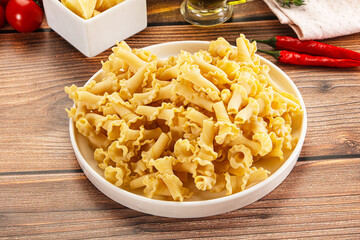 Raw dry Italian pasta - campanelle