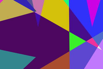 Colorful flat abstract geometric psychedelic pop art poster background