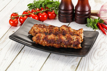 Chicken kebab minced meat and spices