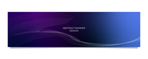 BANNER 18, ABSTRACT GRADIENT AND WAVE OF WIREFRAME DESIGN