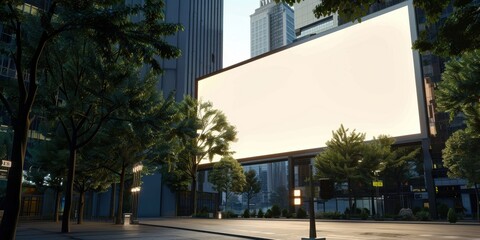 Obraz premium Blank Billboard in City