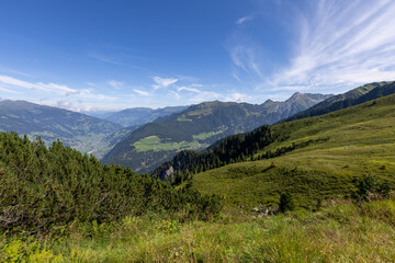 Bergpanorama auf dem Ahorn in den Zillertaler Alpen