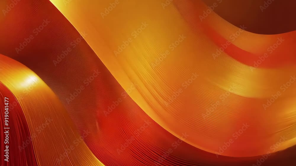 Poster a red and gold wave pattern with a lot of detail. the image has a lot of texture and depth, and it l