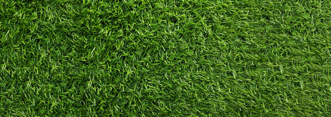 Green artificial grass as background, banner design
