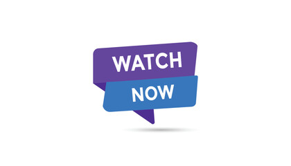Watch now button web banner templates. Vector Illustration