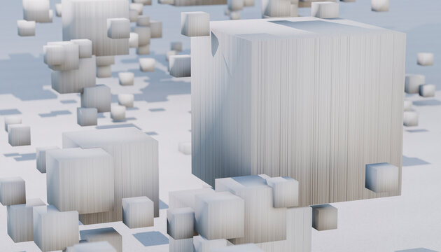 3D rendering of abstract block shape