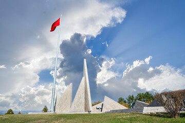 Zafertepe Monument in National Park to commemorate the War of Independence. in this area every year...