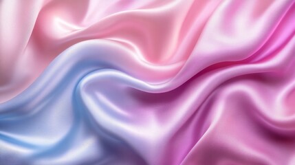 Fototapeta premium Abstract Background of Draped Pink and Blue Silk Fabric