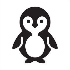 penguin silhouettes vector