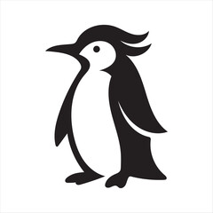 Naklejka premium penguin silhouettes vector 