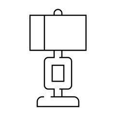 modern table lamp line icon vector. modern table lamp sign. isolated contour symbol black illustration