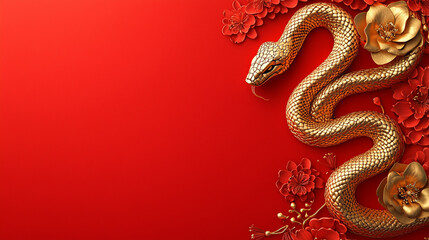 2025 chinese new year ,happy chinese new year 2025, 2025 chinese new year, year of the snake, modern flat geometric style chinese zodiac snake	