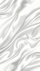 Obraz premium Soft, Flowing White Silk Fabric Texture Background with Gentle Curves and Waves, Elegant Design