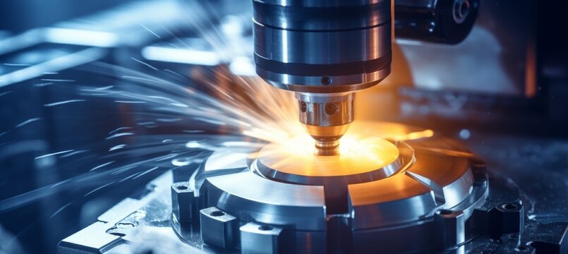 Precision cnc machine crafting medical device for drug delivery, showcasing advanced healthcare tech