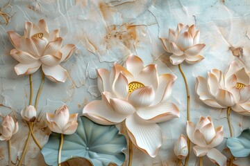 A bouquet of colorful flowers displayed on a wall, suitable for decoration or celebration