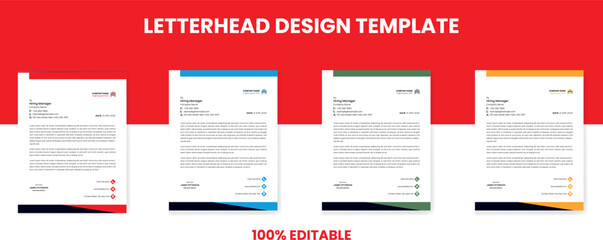 corporate modern letterhead design template. Abstract Corporate Business Style Letterhead Design Vector Template. Letterhead design. 
