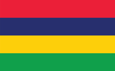 National Flag of Mauritius. Mauritius Flag.
