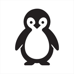 penguin silhouettes vector design, penguin icon.
