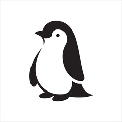 penguin silhouettes vector design, penguin icon.
