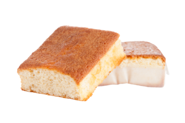 Sobao pasiego on white background