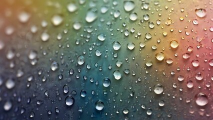 Bokeh effect blur and glass gradient texture with drops